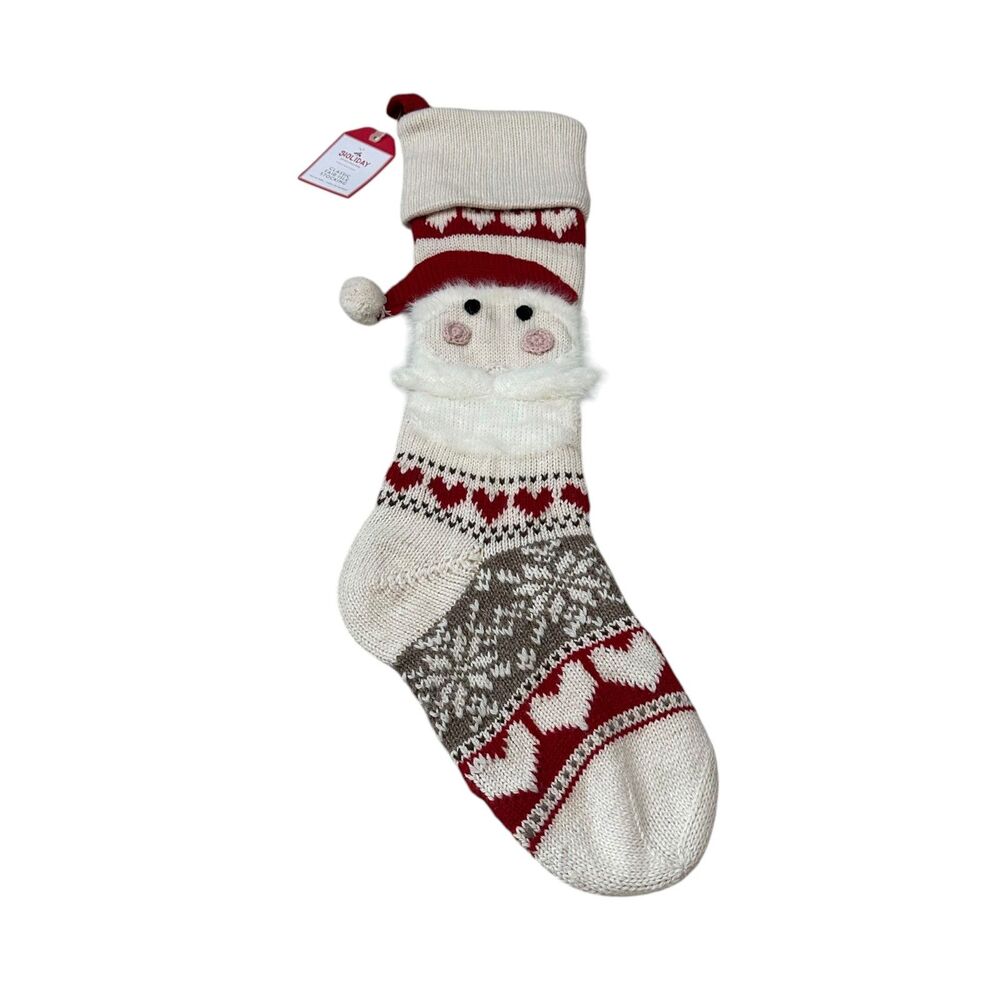 Pottery Barn Kids Santa Classic Fair Isle Christmas Stocking